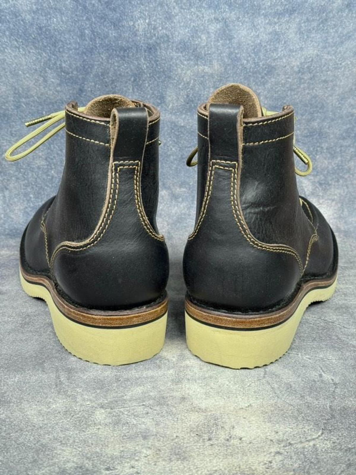 Photo by Branda_Shirlean_Avis on November 6, 2024 of the BHHB Pull-Top Moc in Horween Tumbled Black Chromexcel.