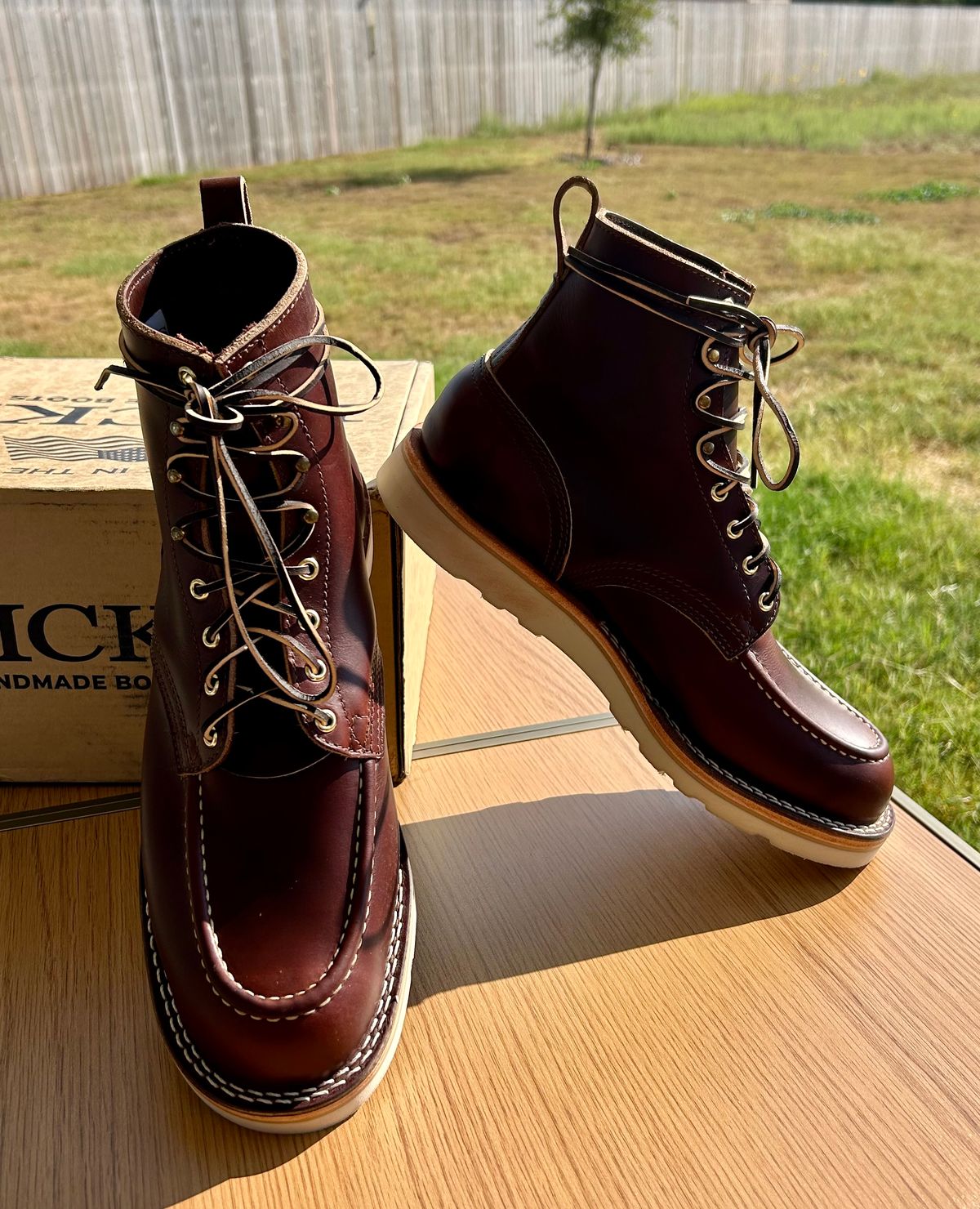 Photo by JRod7101 on October 1, 2025 of the Nicks Moc Toe in Horween Shackelton  Brown.