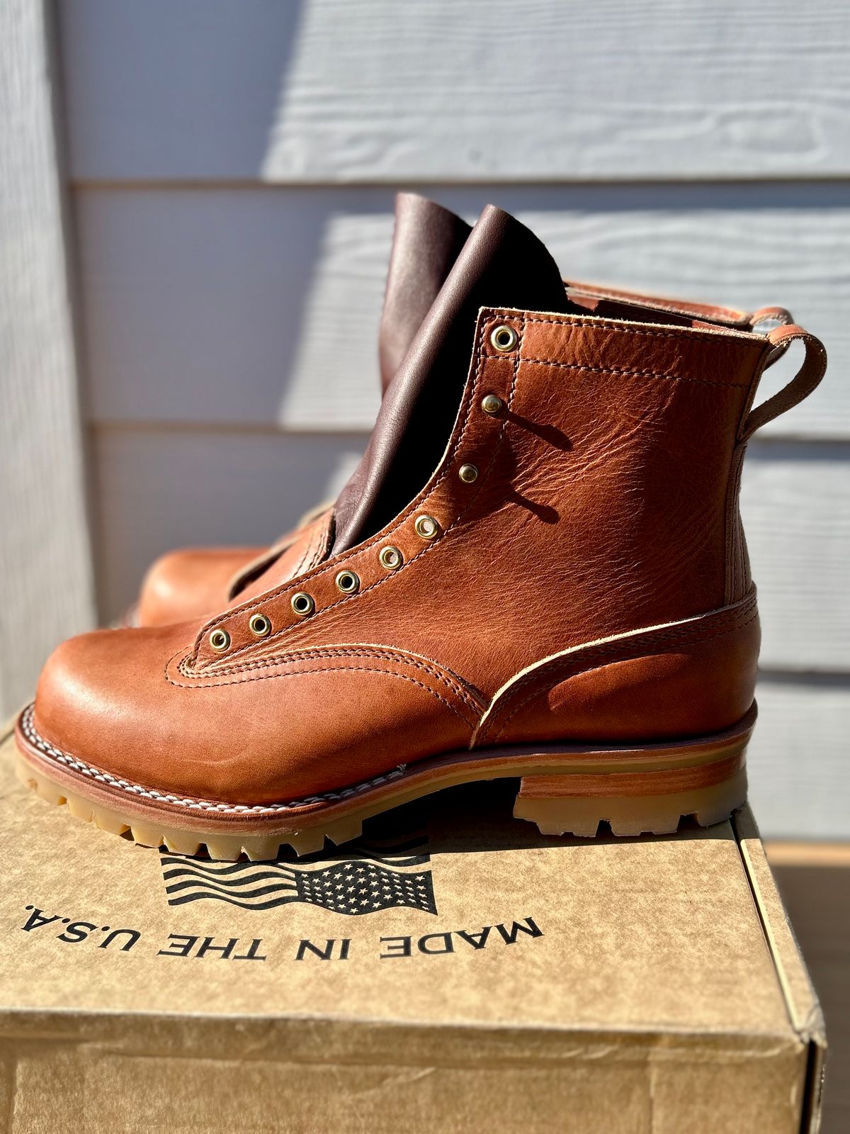 Photo by BigandTall_Times on December 9, 2025 of the Nicks MTO in Horween English Tan Dublin.