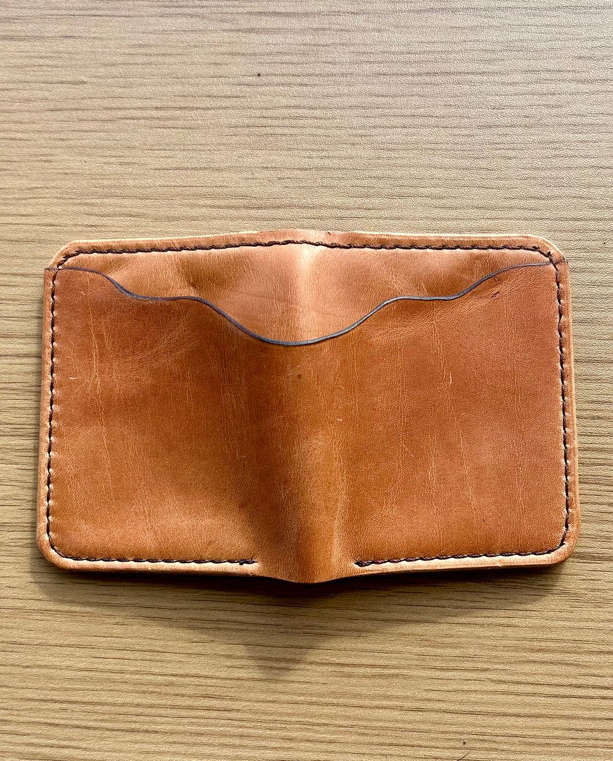 Photo by BigandTall_Times on October 7, 2025 of the Greenleaf Leather Artie in Horween Light Natural Dublin.