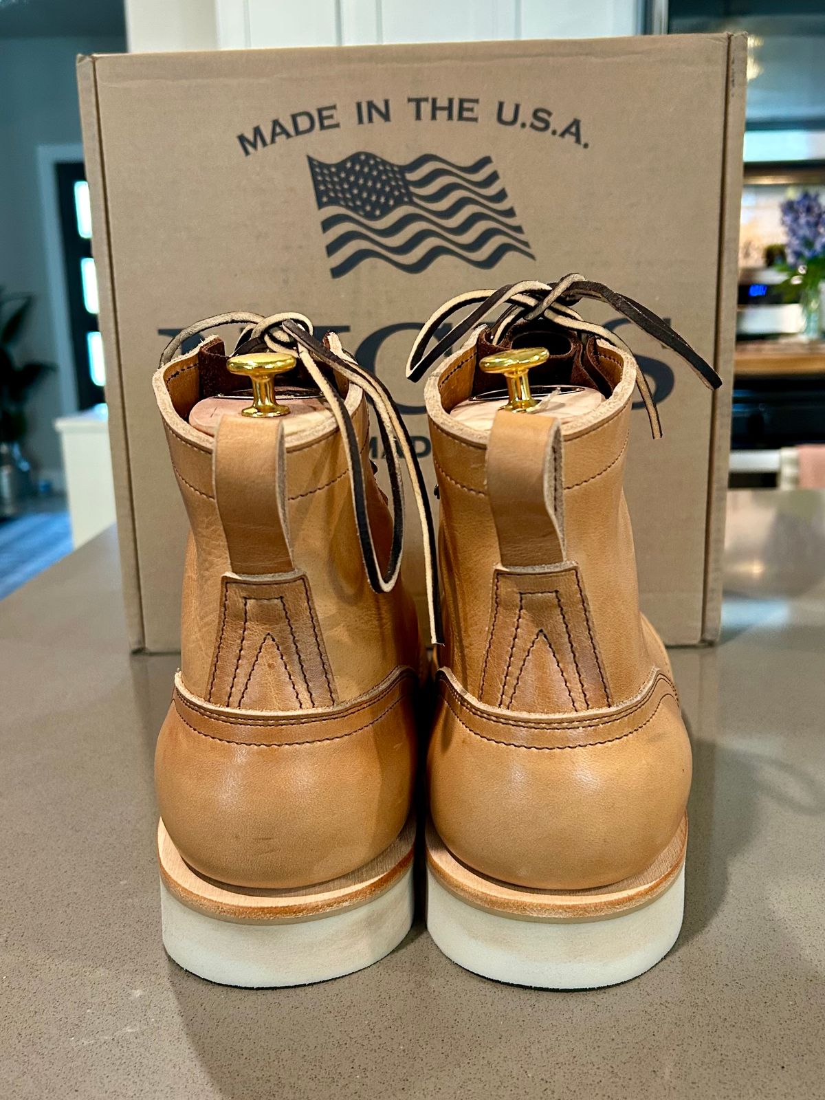 Photo by BigandTall_Times on March 20, 2026 of the Nicks Moc Toe in Horween Light Natural Dublin.