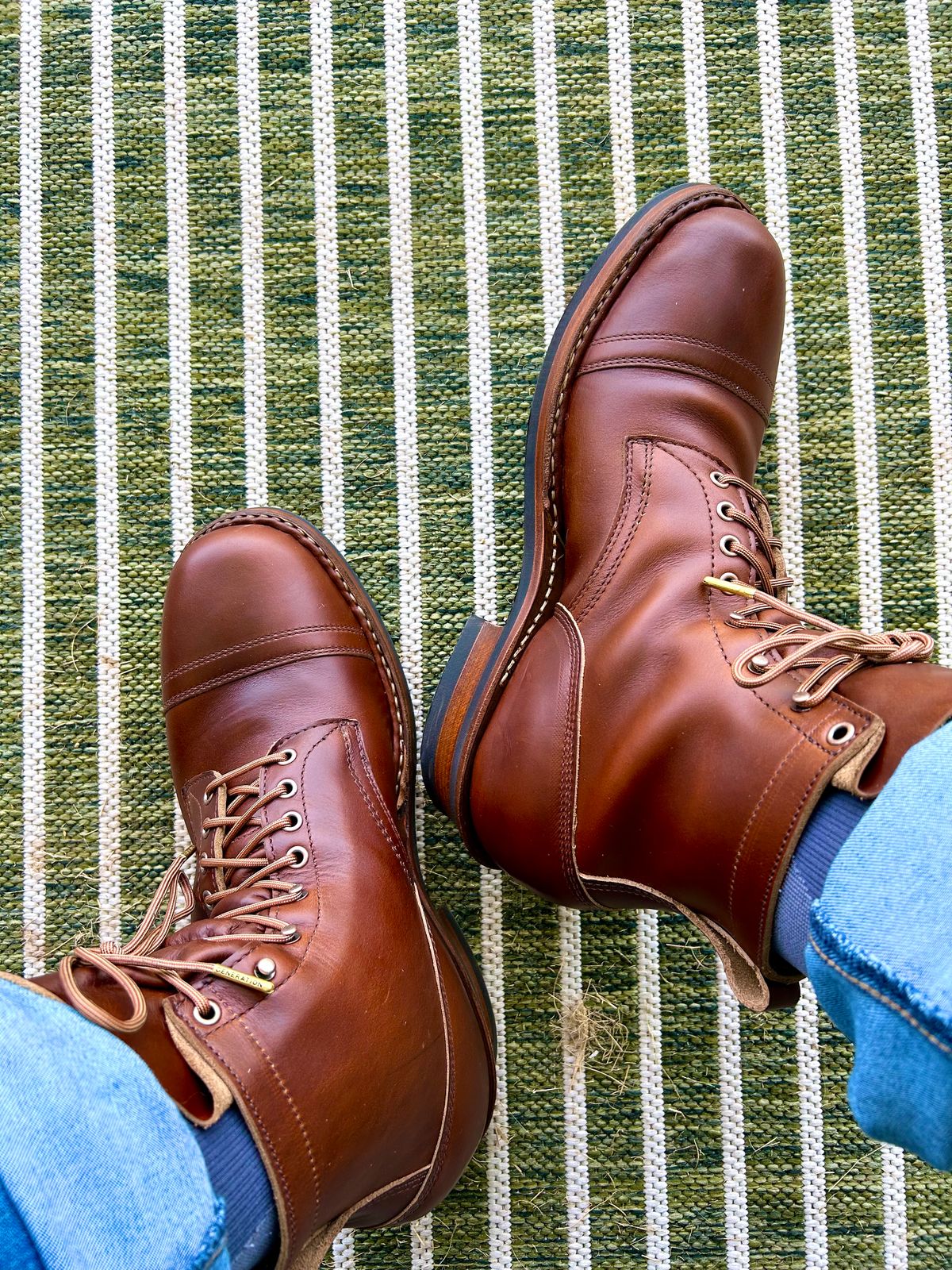 Photo by JRod7101 on July 16, 2025 of the White's Original 350 Cruiser Cap Toe in Horween British Tan Chromexcel.