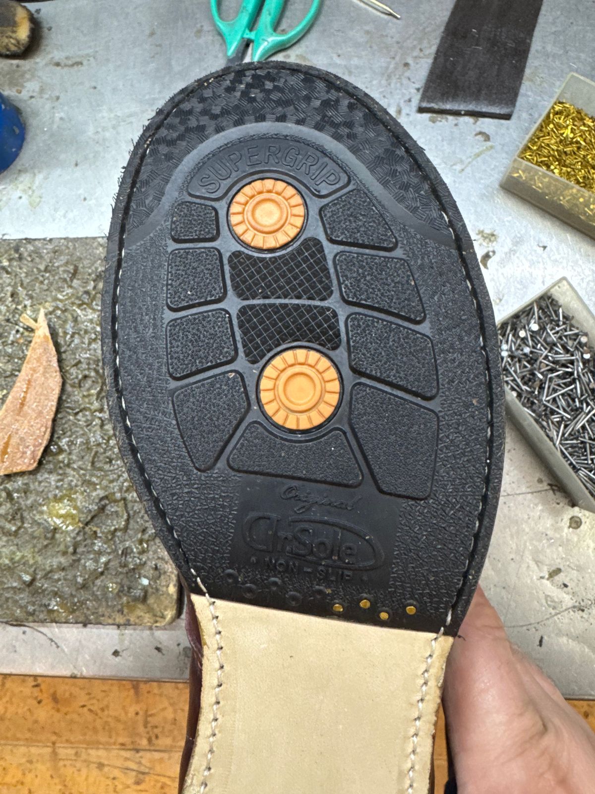 Photo by cabournmallory on June 23, 2025 of the Red Wing Beckman in S.B. Foot Black Cherry Featherstone.