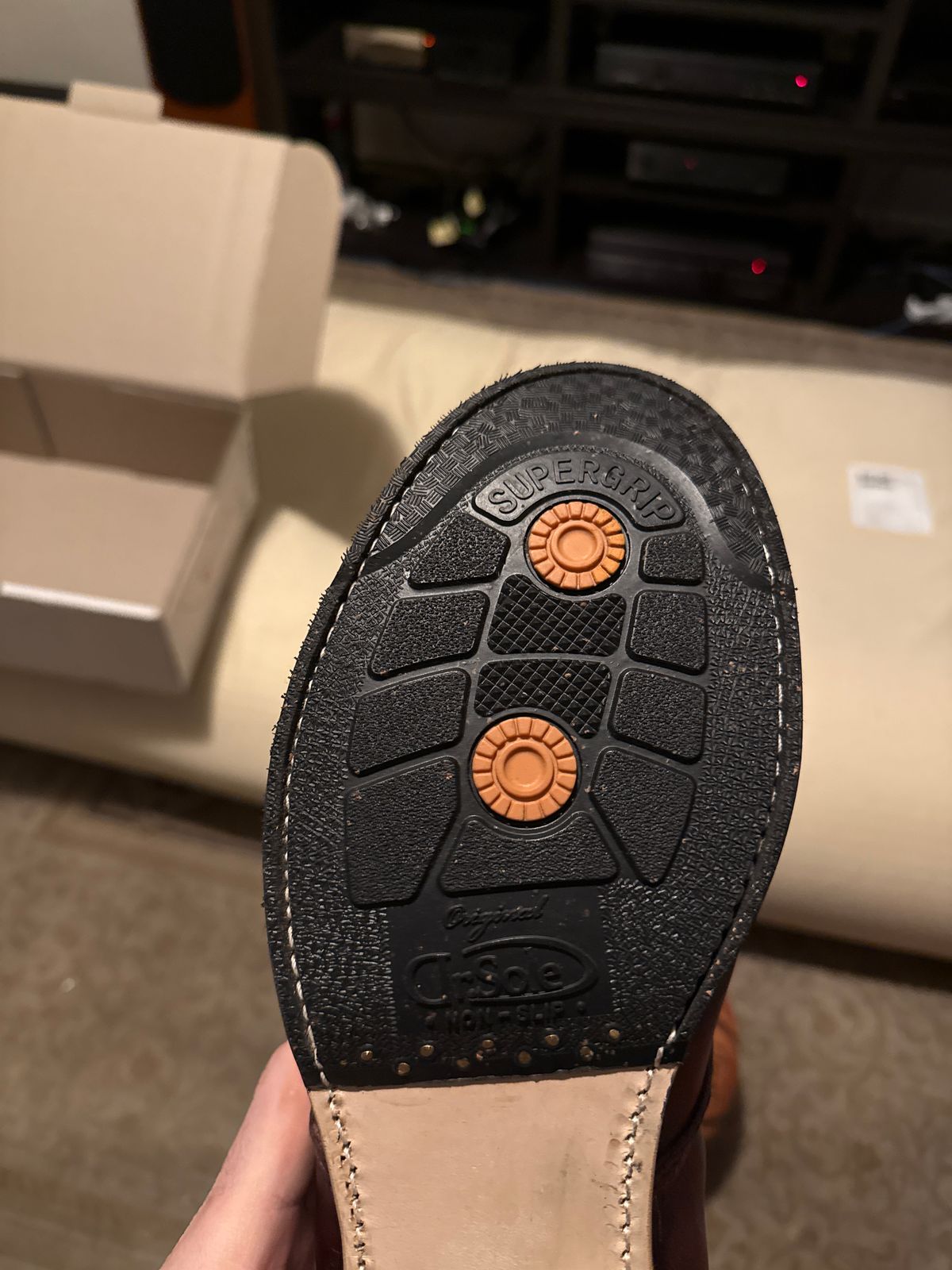 Photo by cabournmallory on June 26, 2025 of the Red Wing Beckman in S.B. Foot Black Cherry Featherstone.