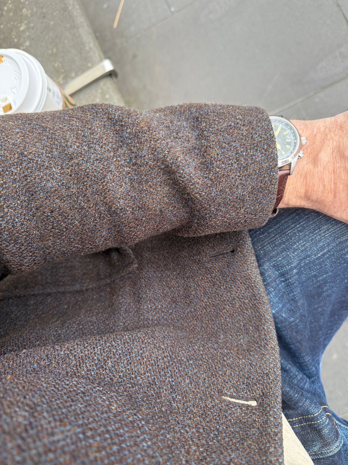 Photo by cabournmallory on August 25, 2025 of the Nigel Cabourn Mallory Jacket in Harris Tweed.