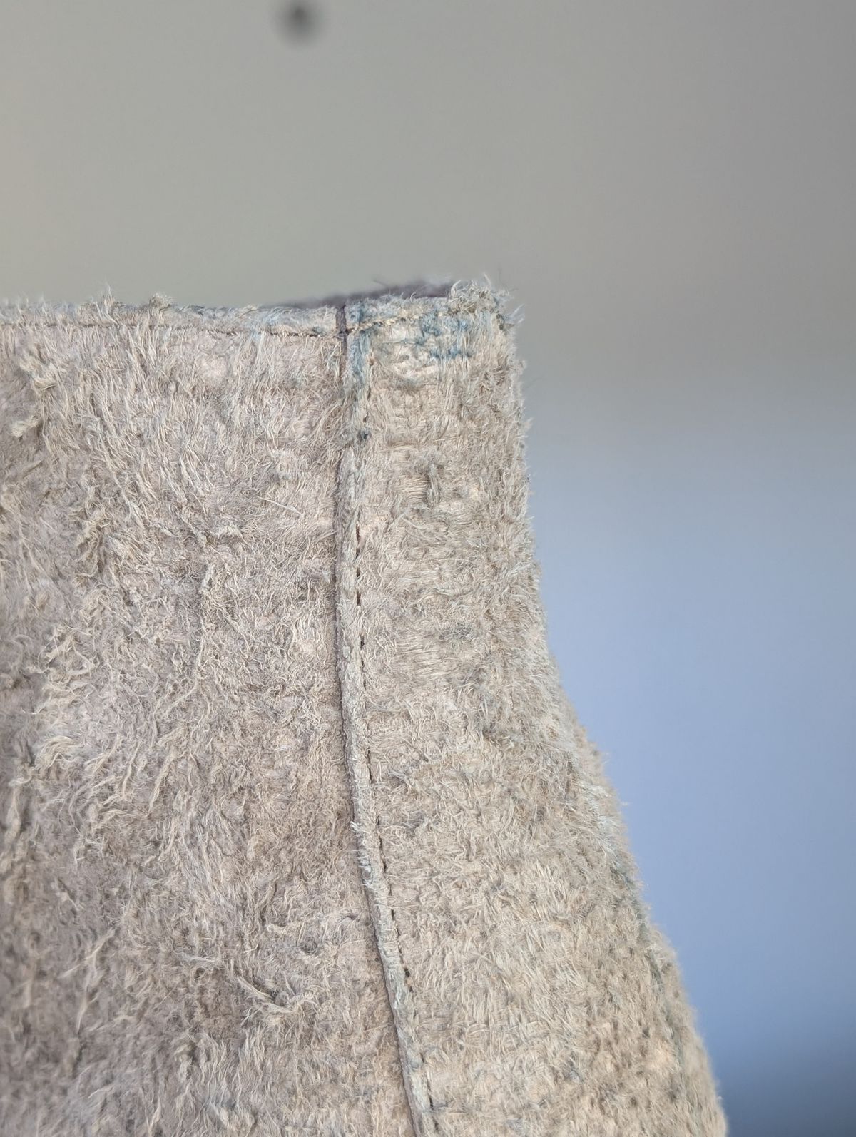 Photo by Genghis_Khant on October 10, 2025 of the Grant Stone Edward Boot in C.F. Stead Milkshake Rough Mohawk Suede.