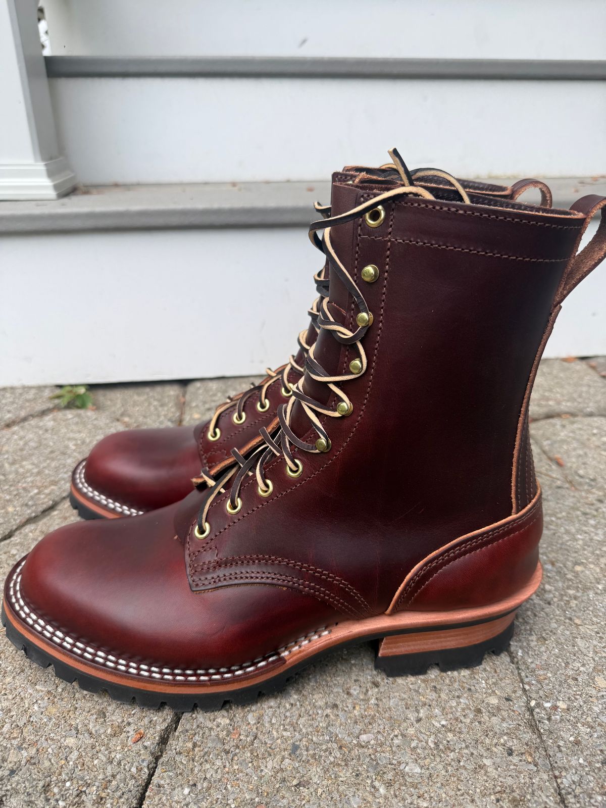 Photo by gregcam on June 6, 2026 of the Nicks Urban Logger in Wickett & Craig Chestnut Oiled Latigo.