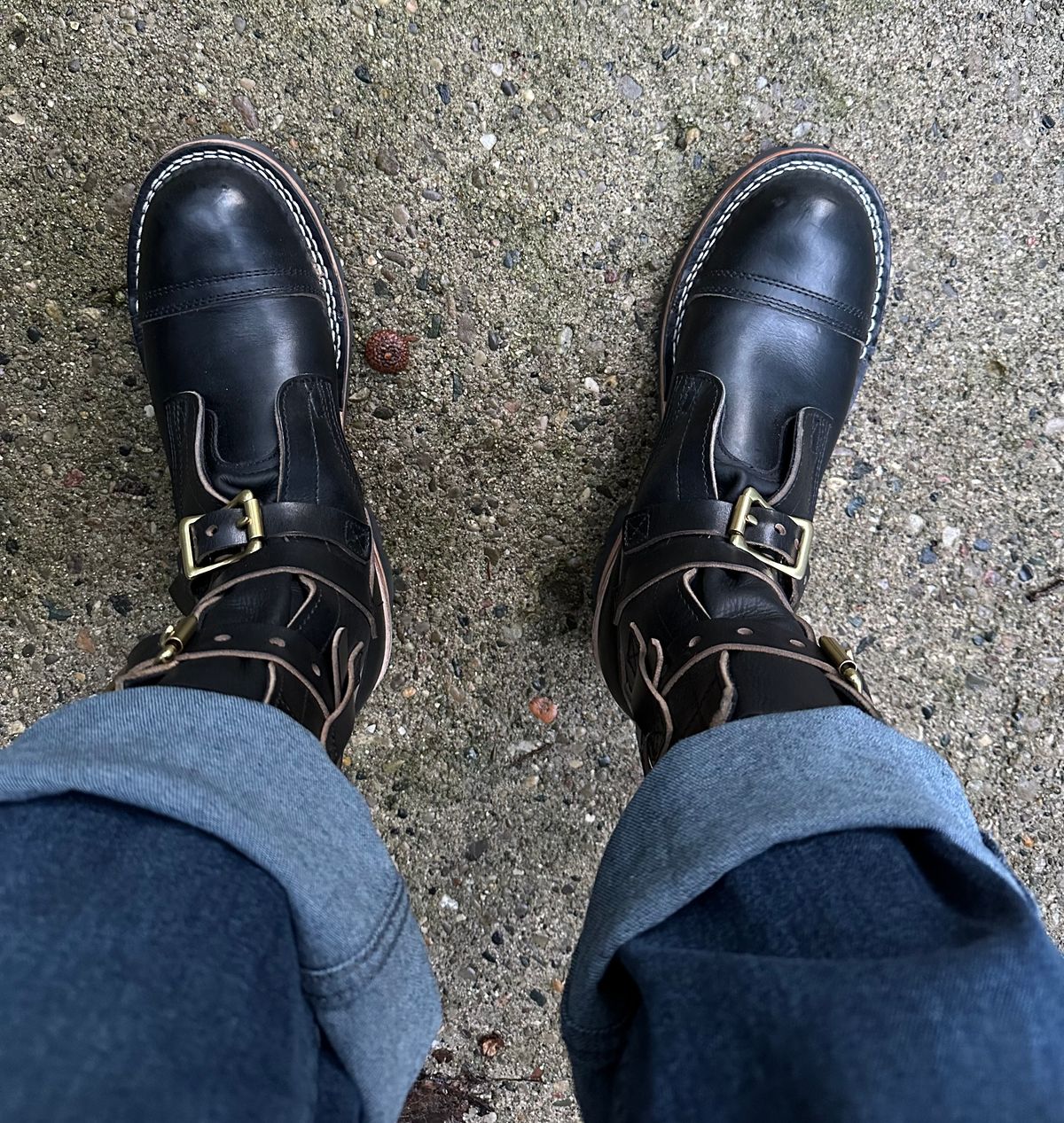 Photo by Sir_Diggins on October 1, 2024 of the Nicks Heritage TankerPro in Horween Black Chromexcel.