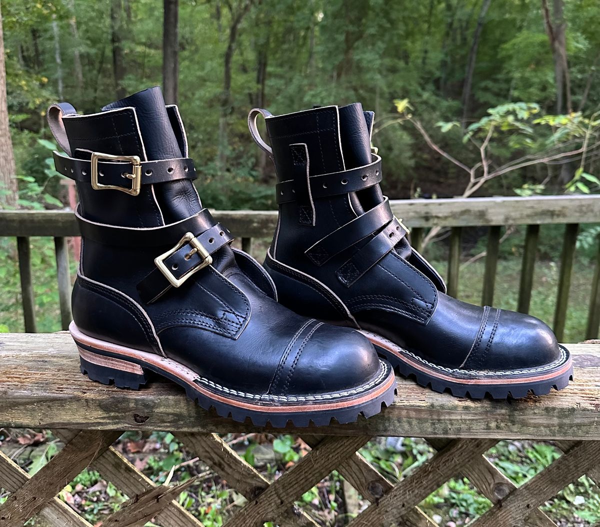 Photo by Sir_Diggins on October 1, 2024 of the Nicks Heritage TankerPro in Horween Black Chromexcel.