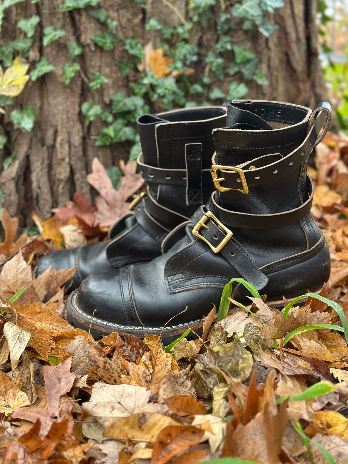 Photo by Sir_Diggins on November 4, 2024 of the Nicks Heritage TankerPro in Horween Black Chromexcel.