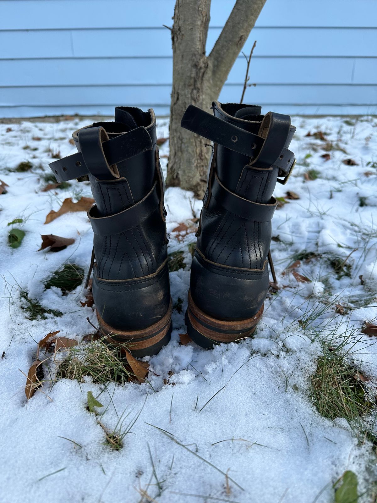 Photo by Sir_Diggins on December 2, 2024 of the Nicks Heritage TankerPro in Horween Black Chromexcel.