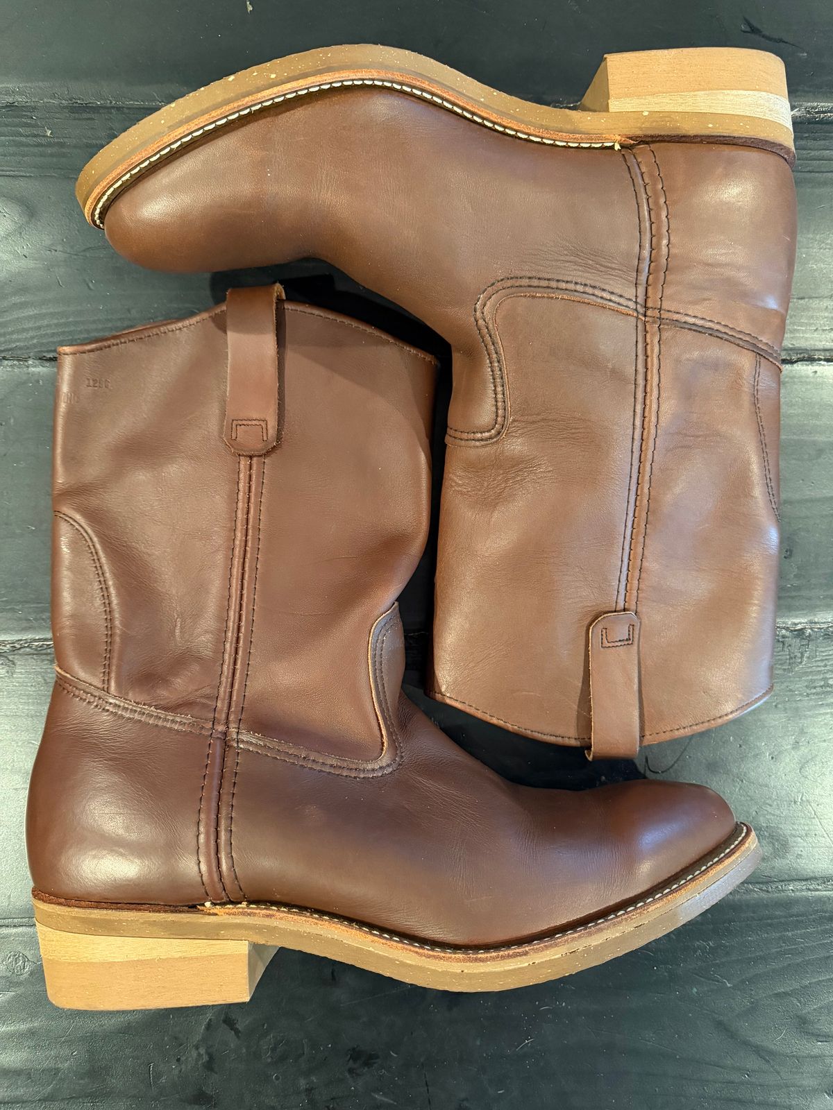 Photo by beerdlife on April 11, 2026 of the Red Wing Pecos in S.B. Foot Brown Boomer.