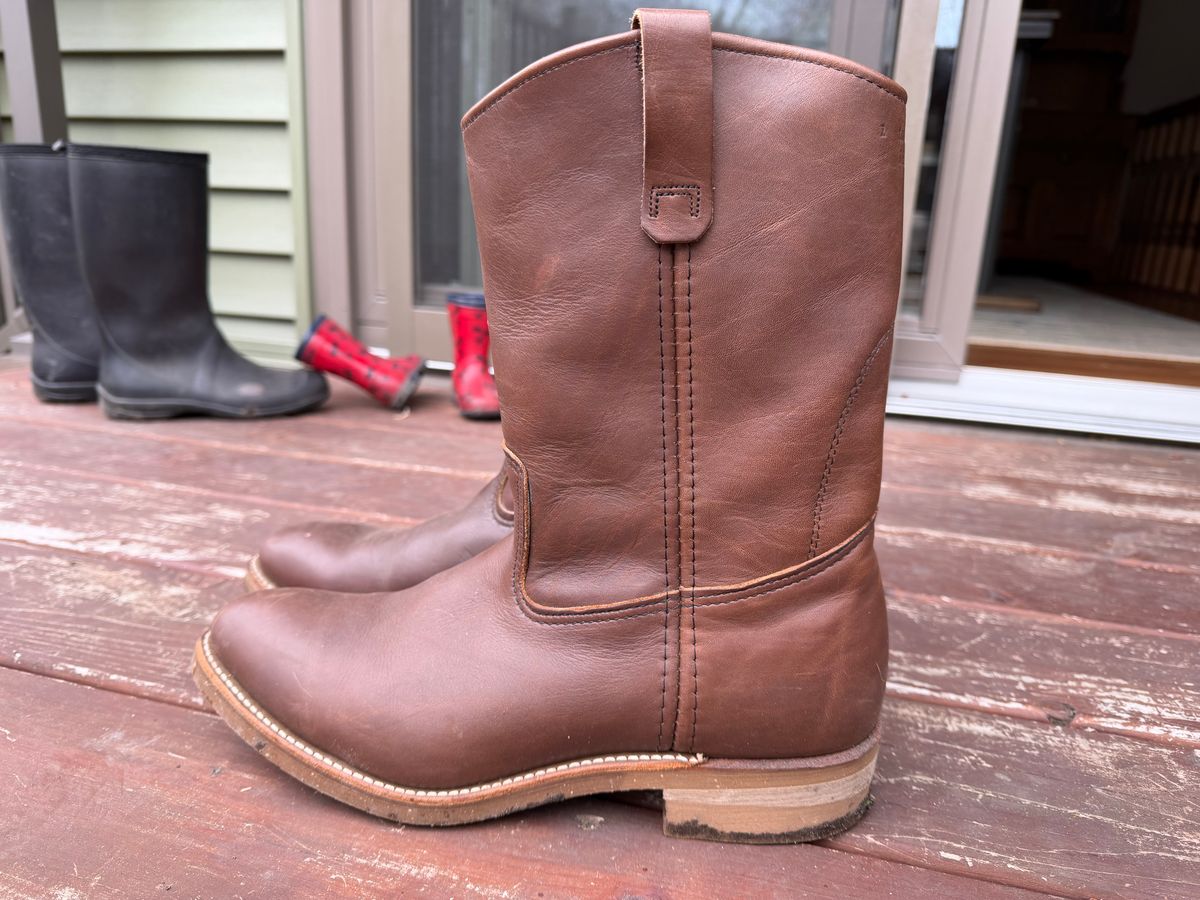 Photo by beerdlife on April 11, 2026 of the Red Wing Pecos in S.B. Foot Brown Boomer.