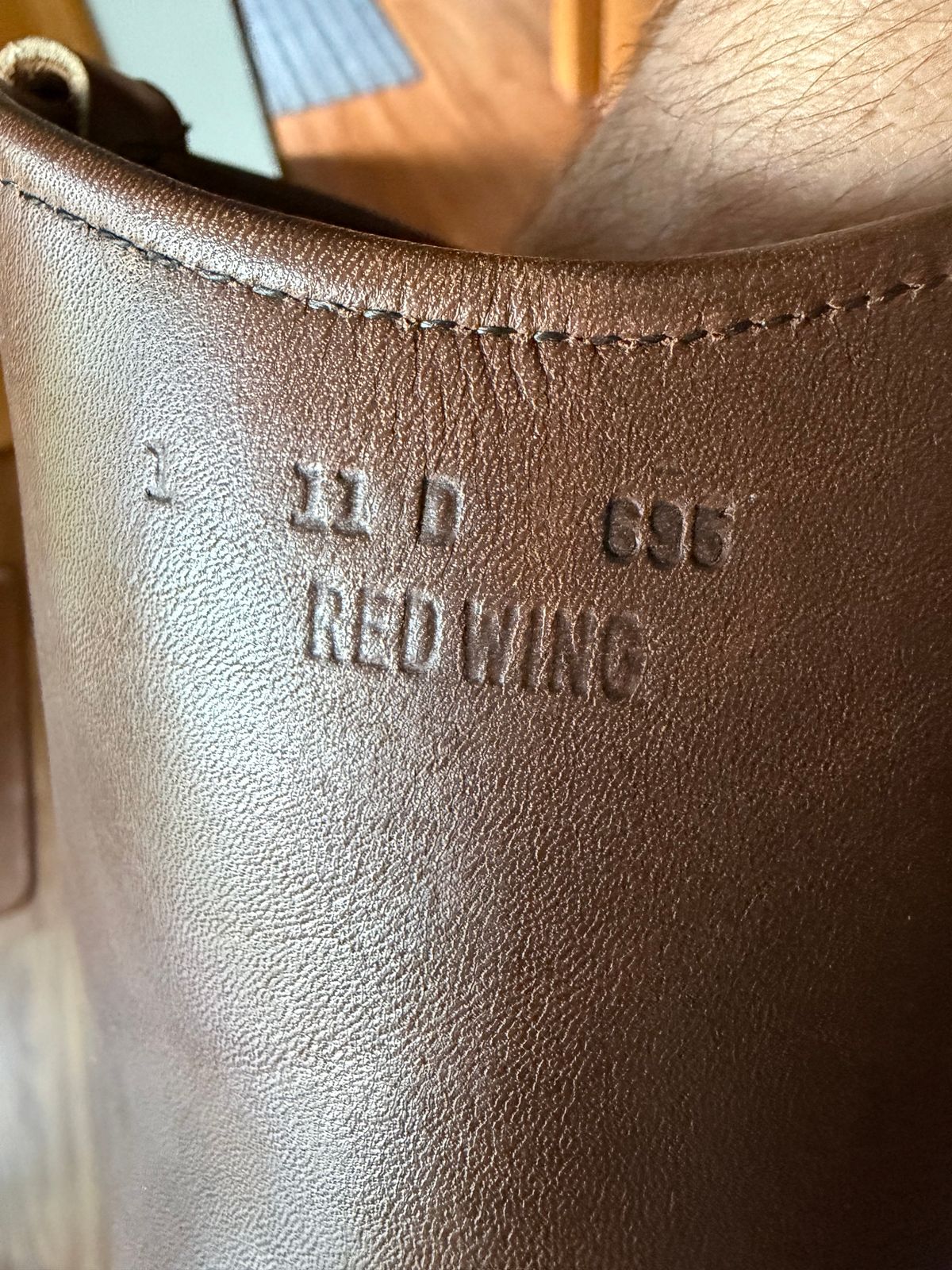 Photo by beerdlife on April 13, 2026 of the Red Wing Pecos in S.B. Foot Brown Boomer.