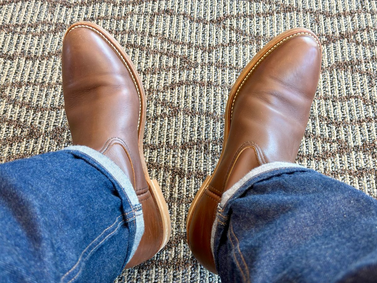 Photo by beerdlife on April 17, 2026 of the Red Wing Pecos in S.B. Foot Brown Boomer.