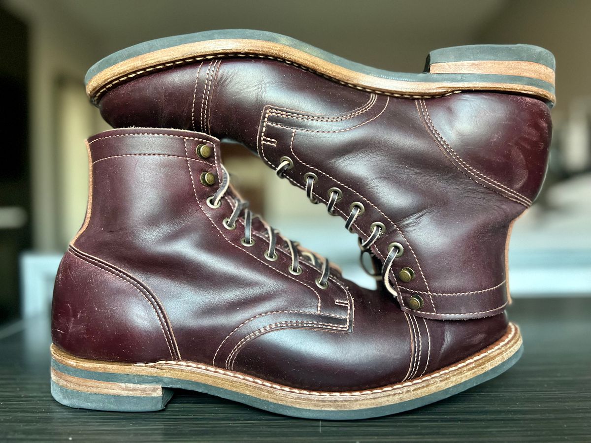 Photo by beerdlife on February 24, 2026 of the Truman Cap Toe Boot in Seidel Oxblood Double Shot.