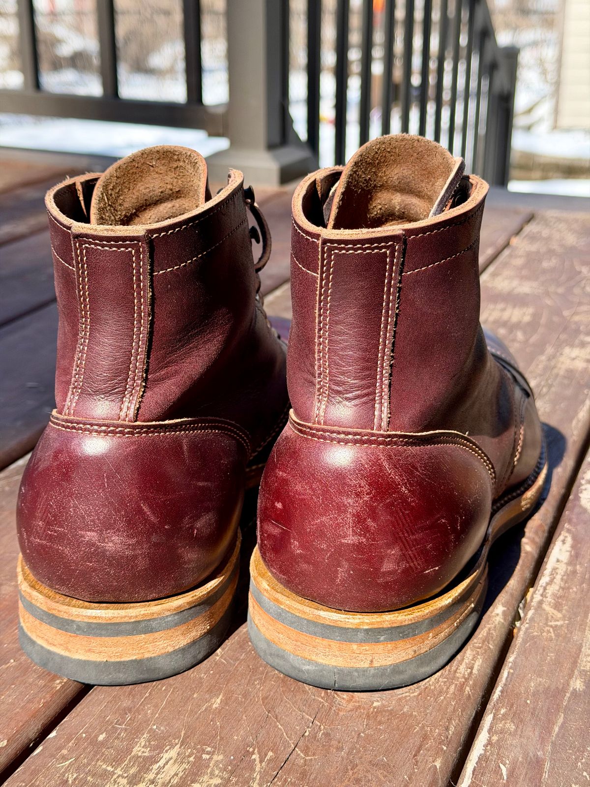 Photo by beerdlife on March 19, 2026 of the Truman Cap Toe Boot in Seidel Oxblood Double Shot.