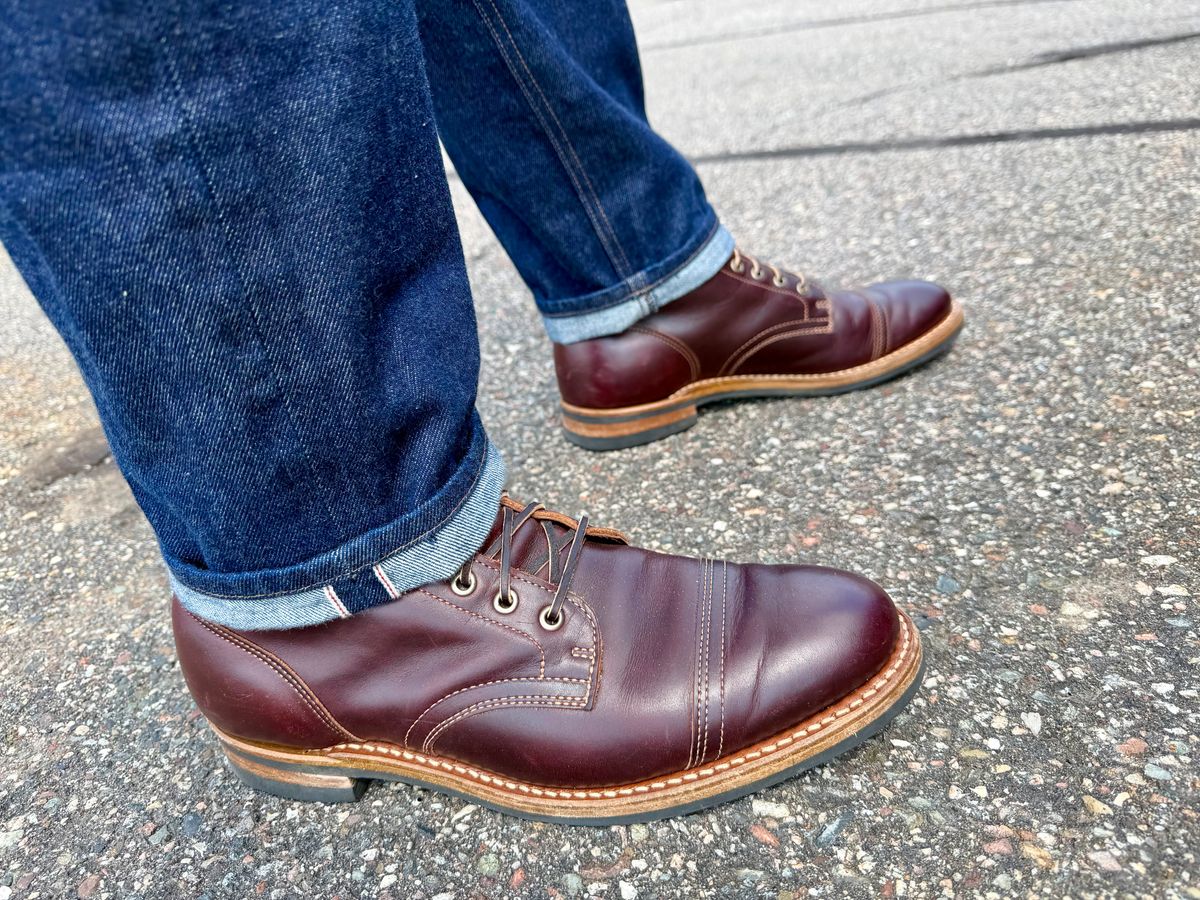 Photo by beerdlife on June 30, 2026 of the Truman Cap Toe Boot in Seidel Oxblood Double Shot.