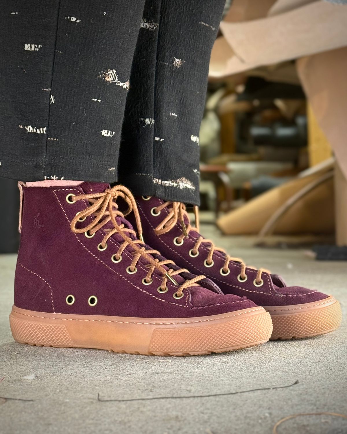 Photo by Christina080783 on November 1, 2025 of the BHHB RailTown Sneaker boot in Cf Stead Janus Calf Purple.