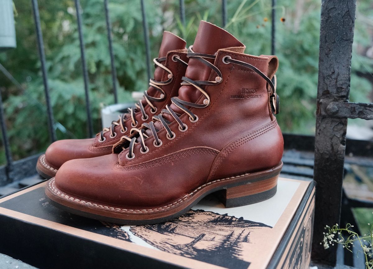 Photo by corbusier on October 3, 2025 of the White's C350 Cutter in Seidel British Tan Double Shot.