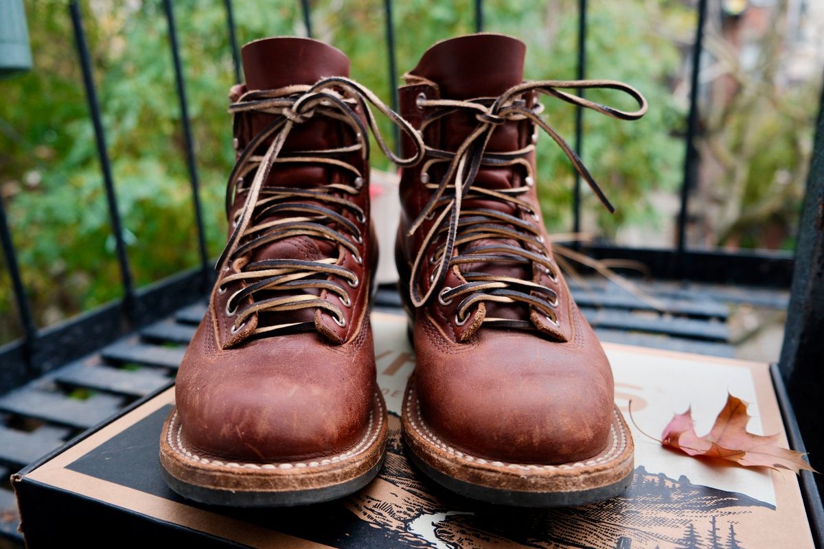 Photo by corbusier on November 5, 2025 of the White's C350 Cutter in Seidel British Tan Double Shot.