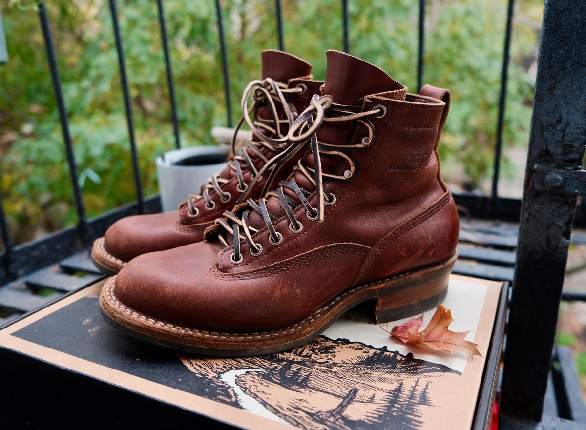 Photo by corbusier on November 5, 2025 of the White's C350 Cutter in Seidel British Tan Double Shot.