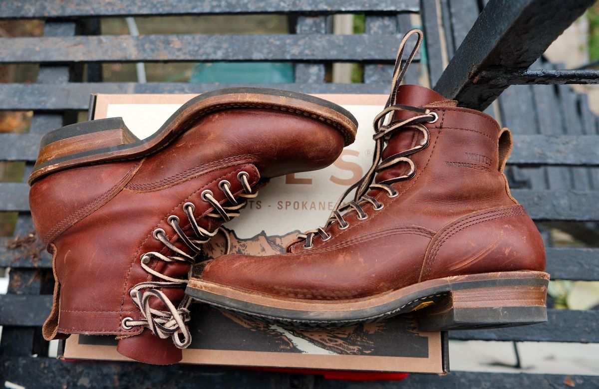 Photo by corbusier on November 5, 2025 of the White's C350 Cutter in Seidel British Tan Double Shot.