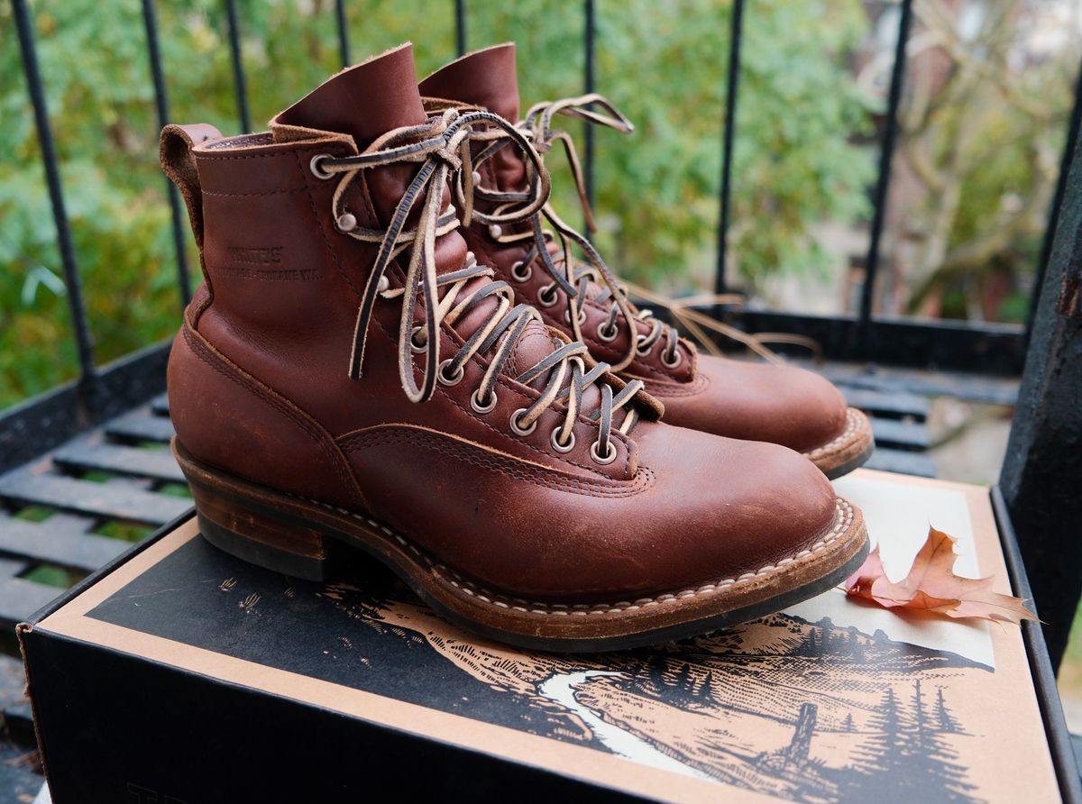 Photo by corbusier on November 5, 2025 of the White's C350 Cutter in Seidel British Tan Double Shot.