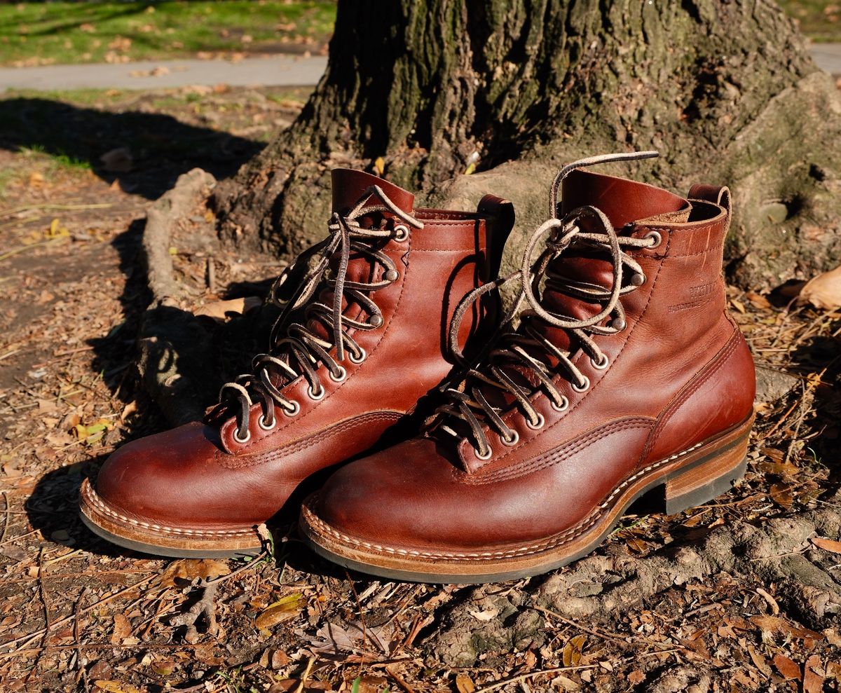 Photo by corbusier on December 3, 2025 of the White's C350 Cutter in Seidel British Tan Double Shot.