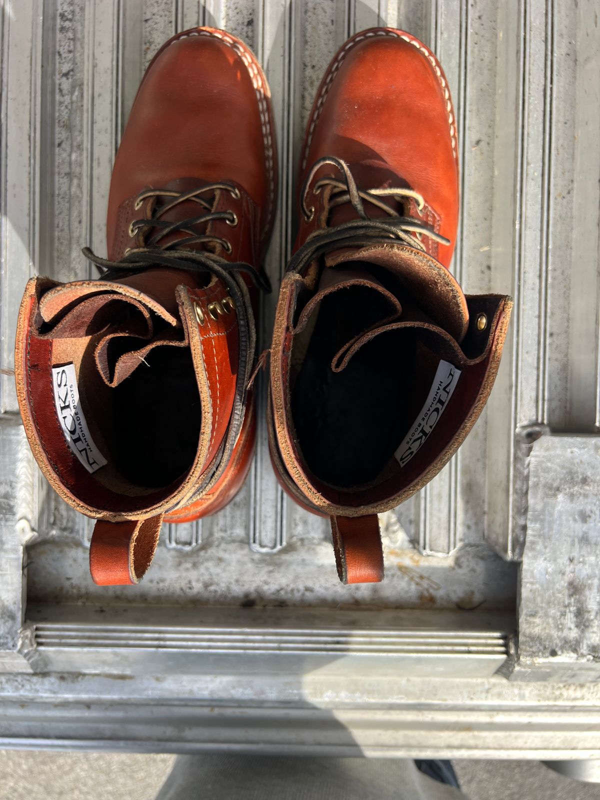 Photo by NyNole on December 5, 2025 of the Nicks Robert in Wickett & Craig Tan Oiled Latigo.