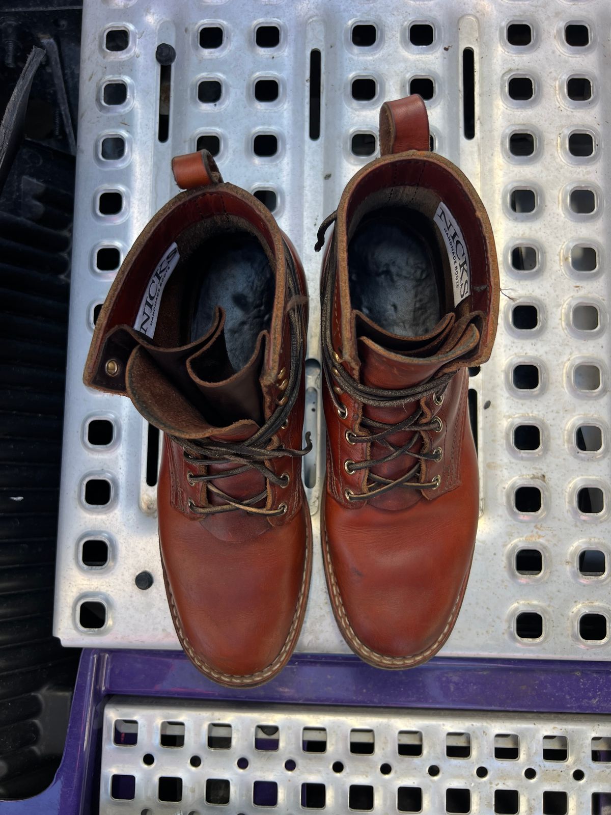 Photo by NyNole on April 4, 2026 of the Nicks Robert in Wickett & Craig Tan Oiled Latigo.