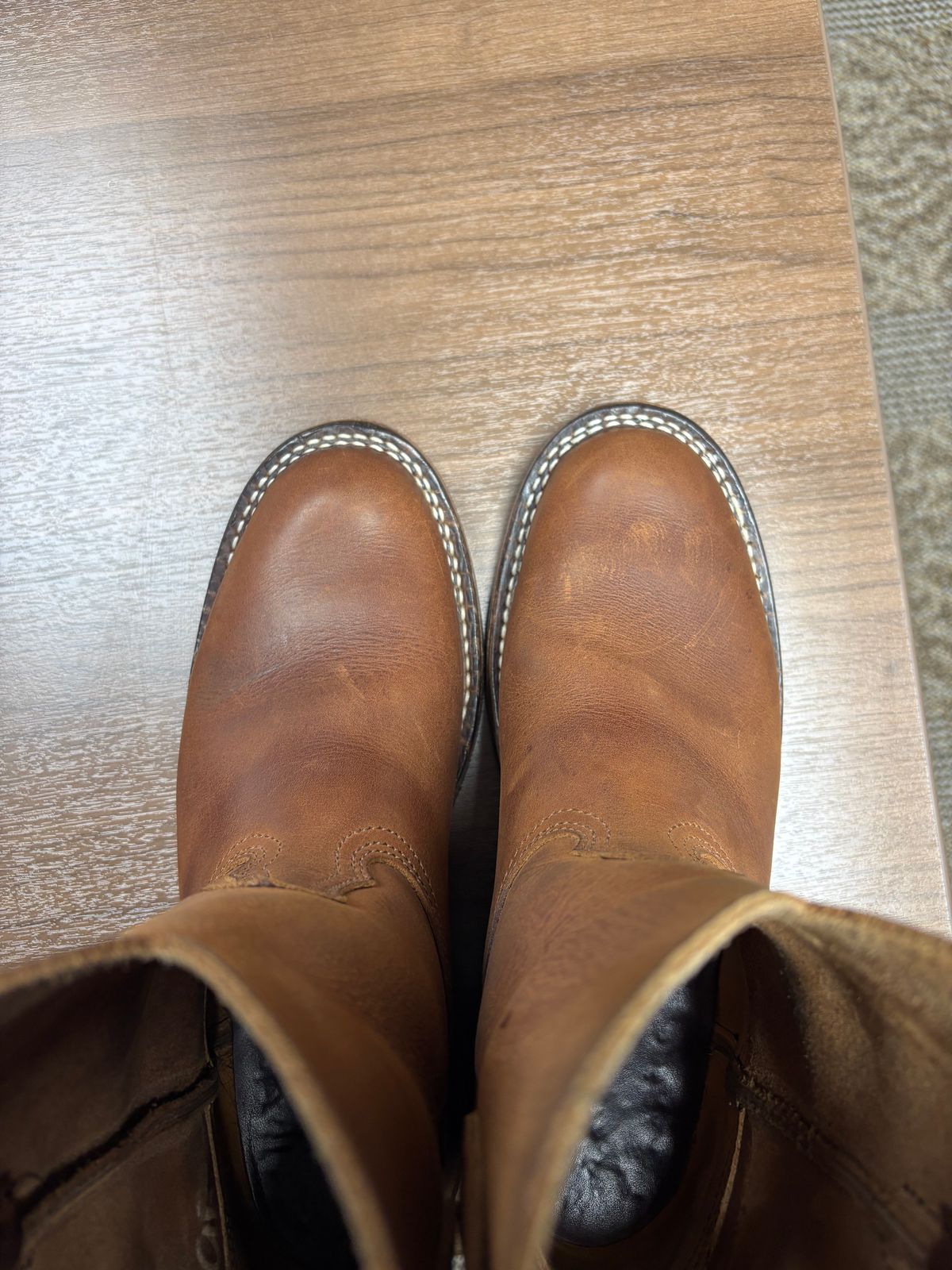 Photo by AllTheLeather_69 on March 24, 2026 of the Nicks Handmade Boots Palouse in 1964 Monarch.