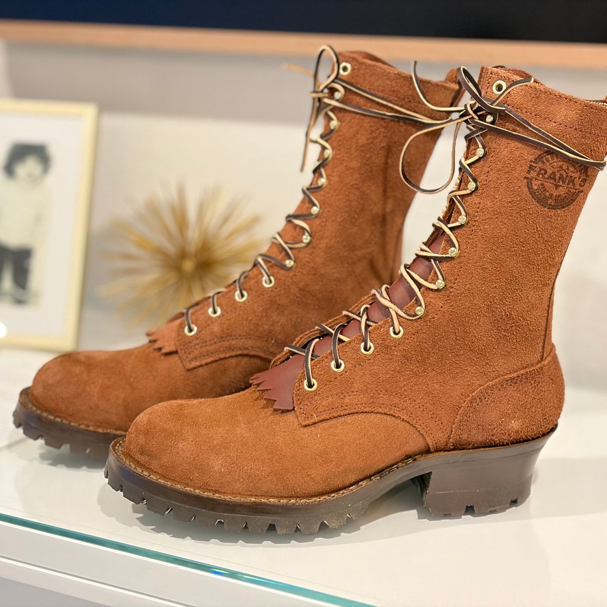 Photo by ValArb on January 16, 2026 of the Frank's Boots Type 2 Highlander in Seidel Chocolate Oil Tan Roughout.