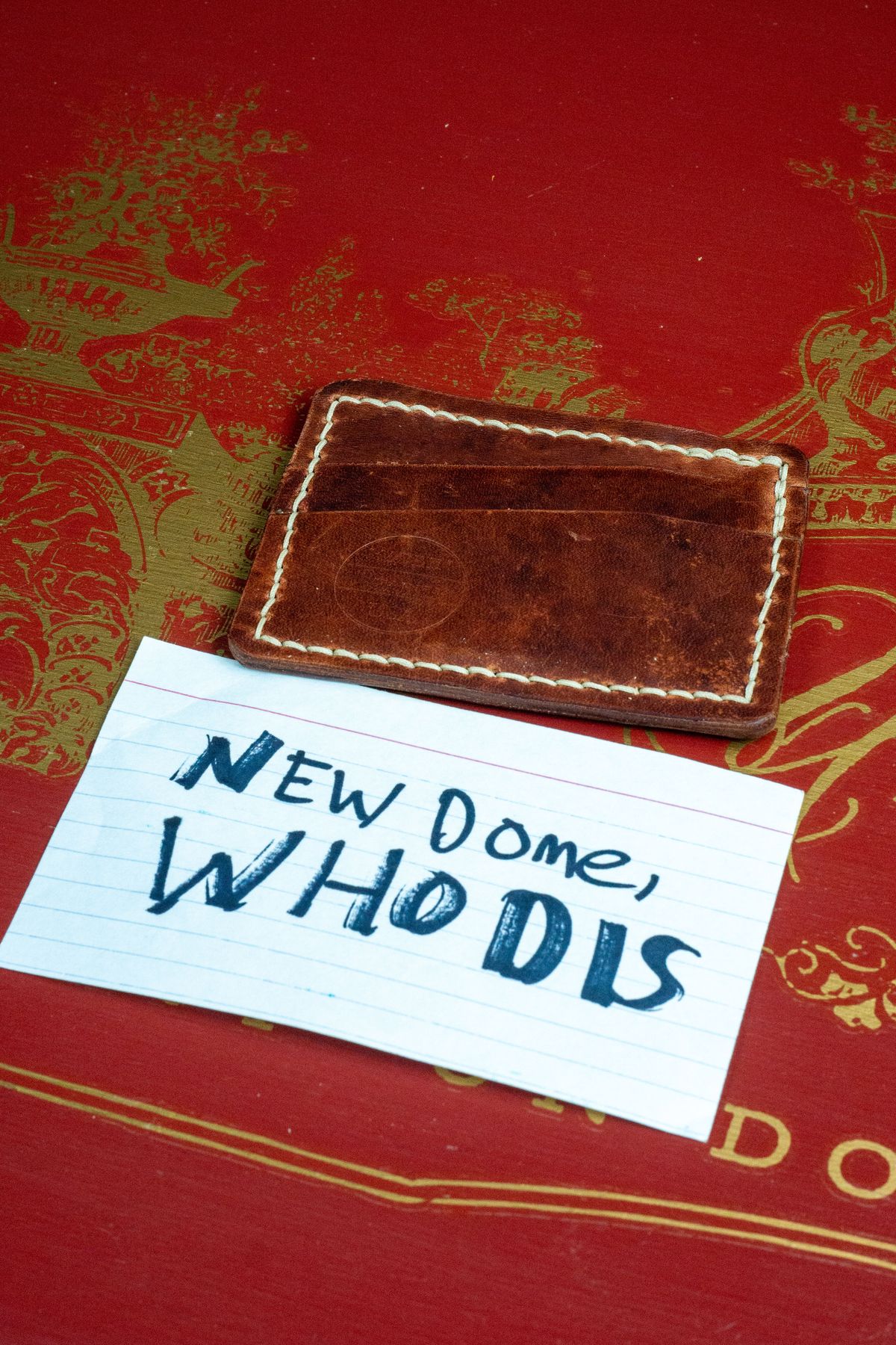 Photo by Barbaq on October 2, 2025 of the Self-Made Card Wallet in Horween Italian Brown Wrangler Horsefront.