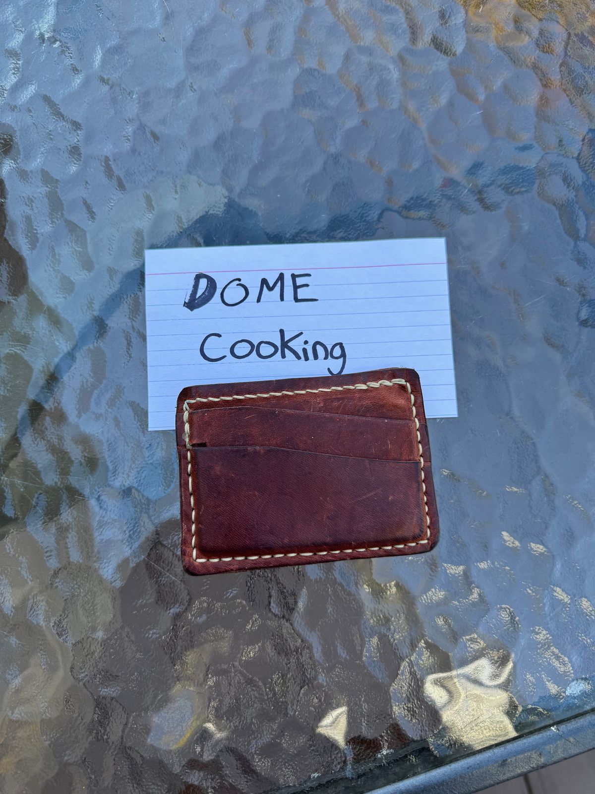 Photo by Barbaq on November 1, 2025 of the Self-Made Card Wallet in Horween Italian Brown Wrangler Horsefront.