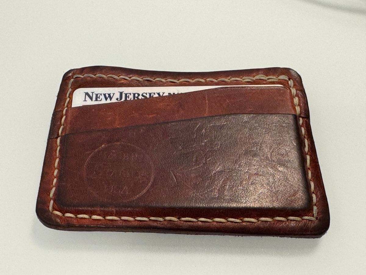 Photo by Barbaq on March 5, 2026 of the Self-Made Card Wallet in Horween Italian Brown Wrangler Horsefront.