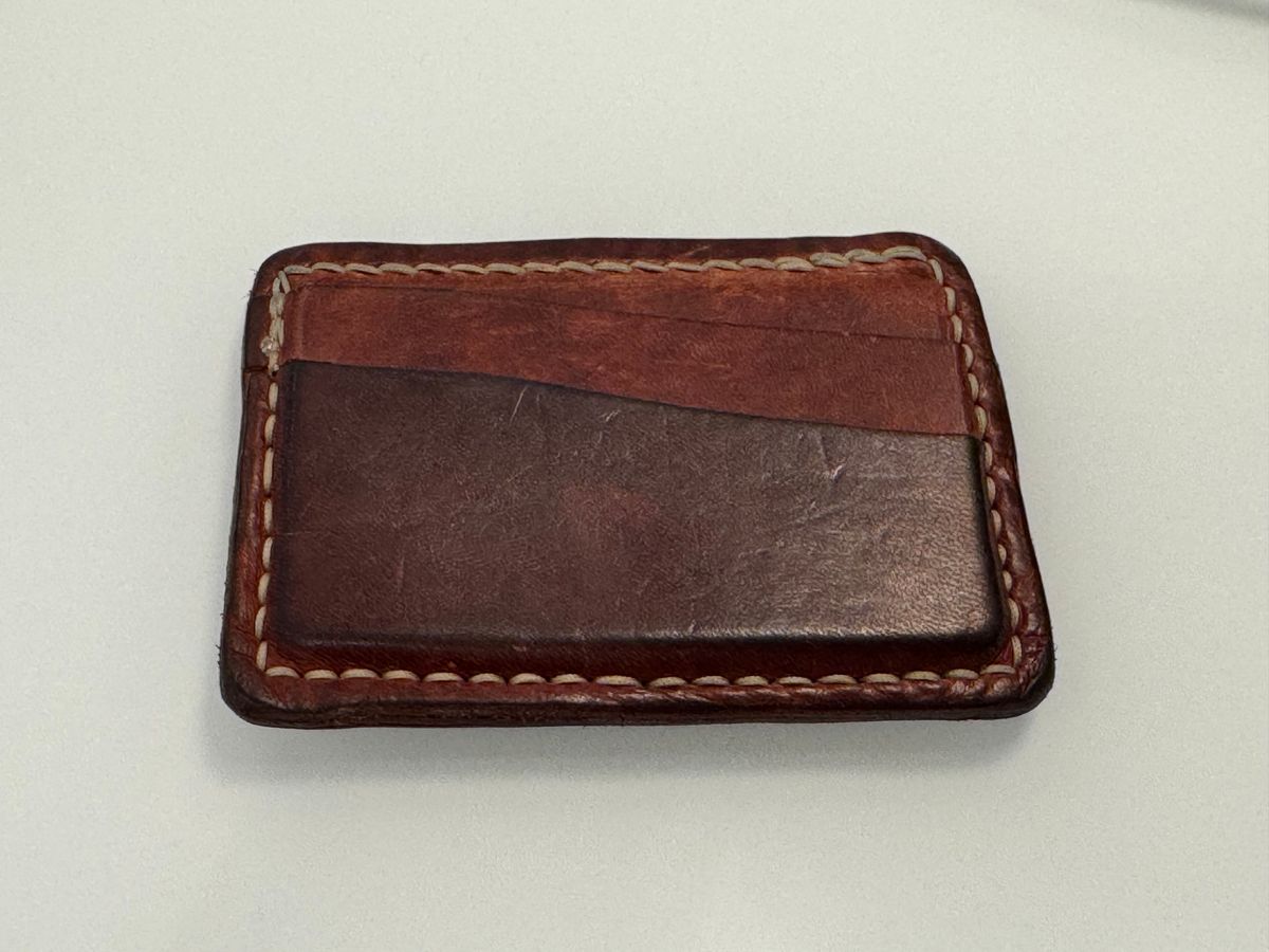 Photo by Barbaq on March 5, 2026 of the Self-Made Card Wallet in Horween Italian Brown Wrangler Horsefront.