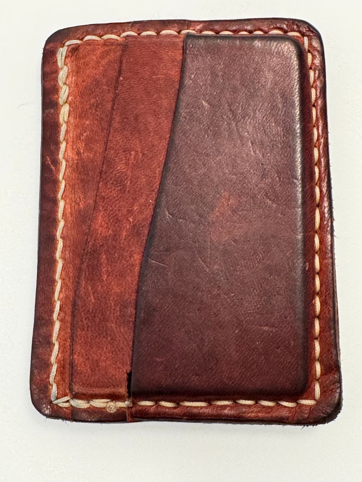 Photo by Barbaq on March 5, 2026 of the Self-Made Card Wallet in Horween Italian Brown Wrangler Horsefront.