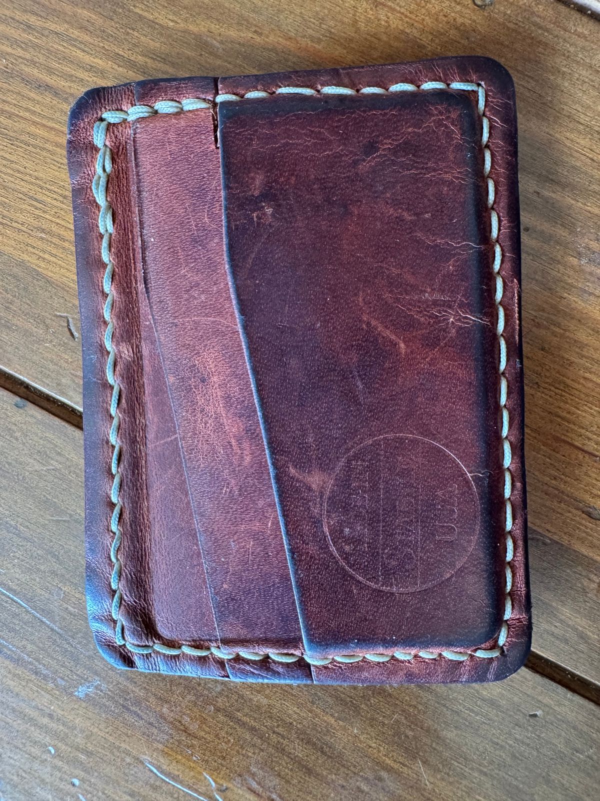 Photo by Barbaq on April 4, 2026 of the Self-Made Card Wallet in Horween Italian Brown Wrangler Horsefront.