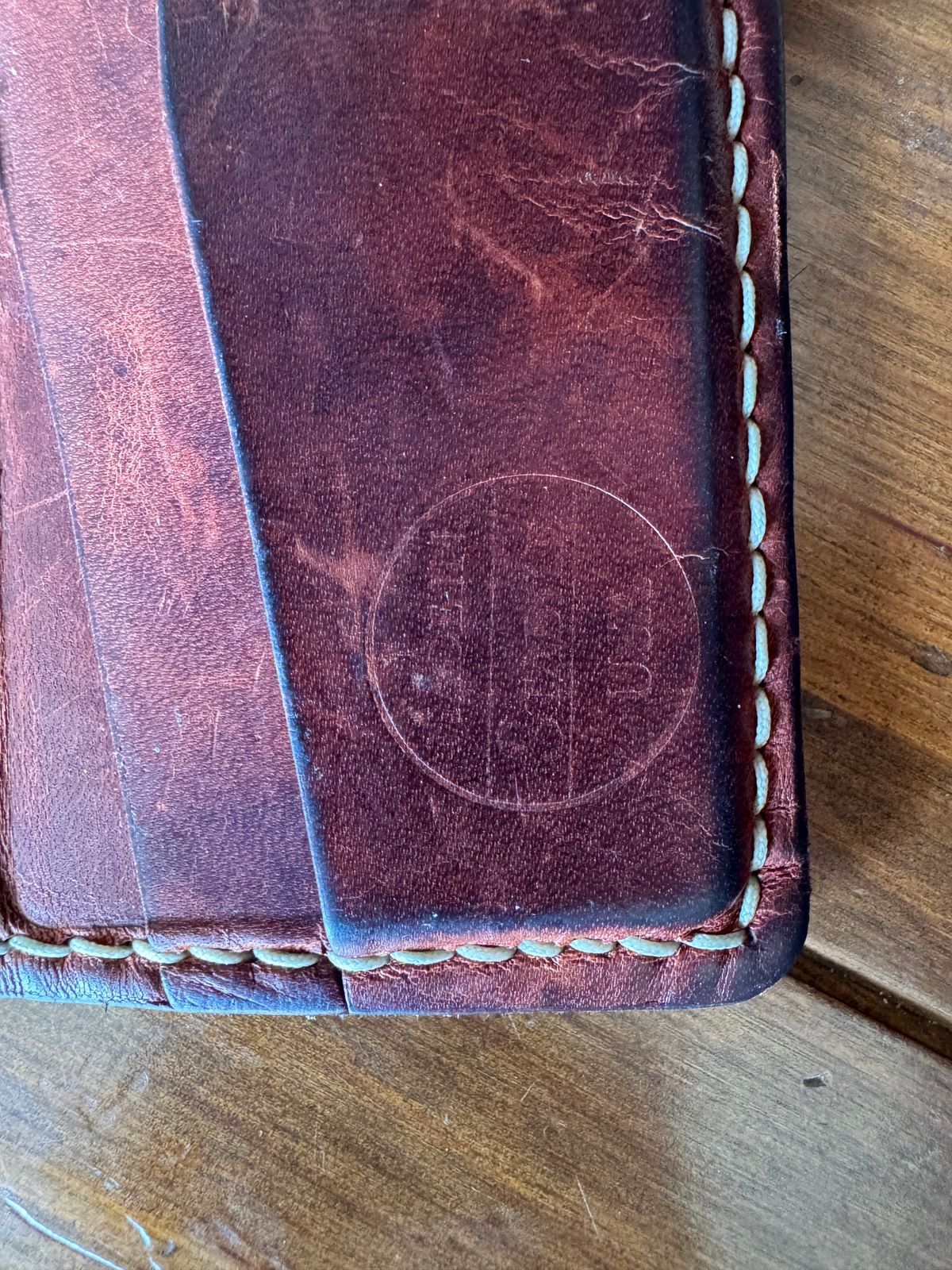 Photo by Barbaq on April 4, 2026 of the Self-Made Card Wallet in Horween Italian Brown Wrangler Horsefront.