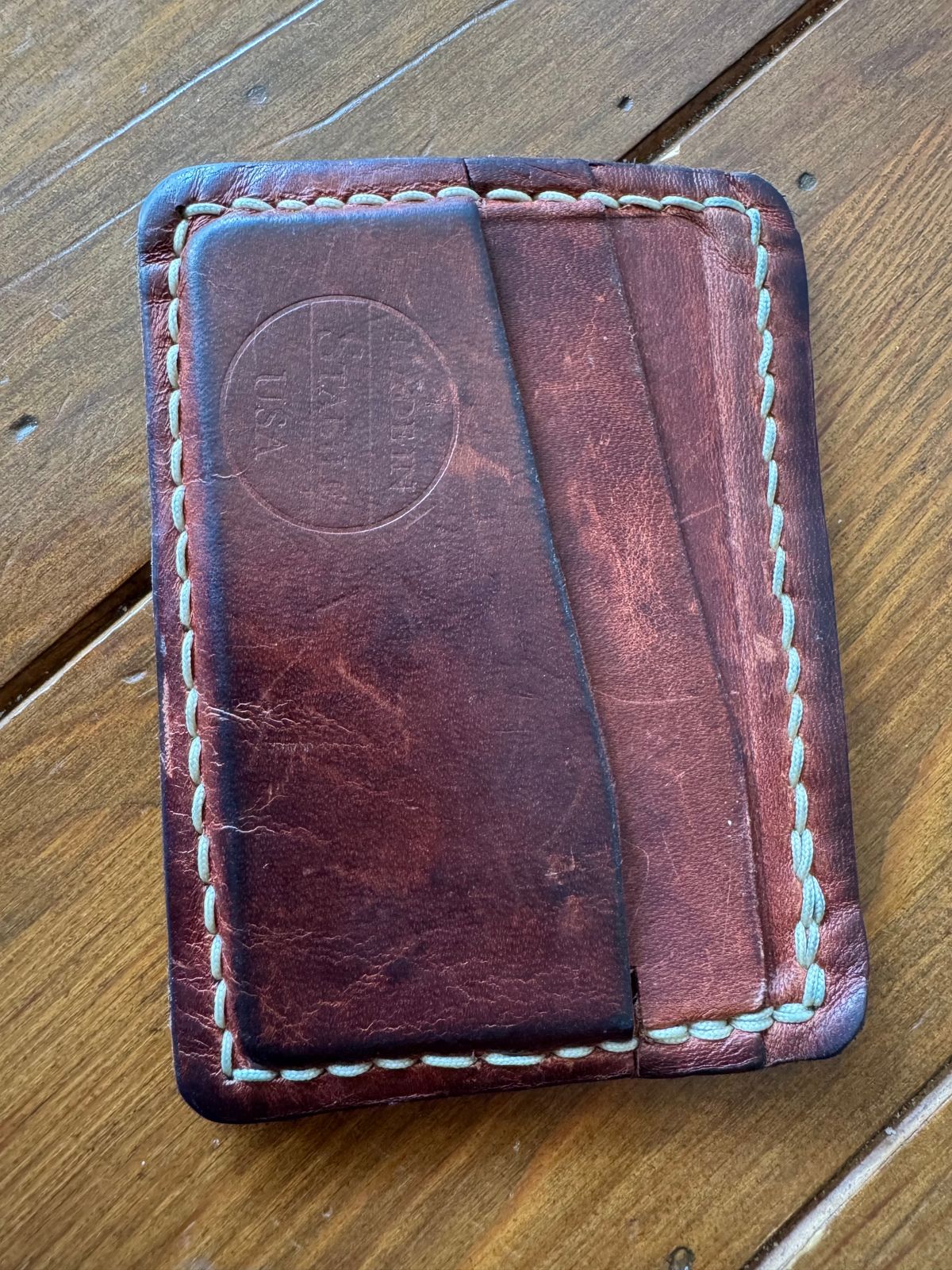 Photo by Barbaq on April 4, 2026 of the Self-Made Card Wallet in Horween Italian Brown Wrangler Horsefront.