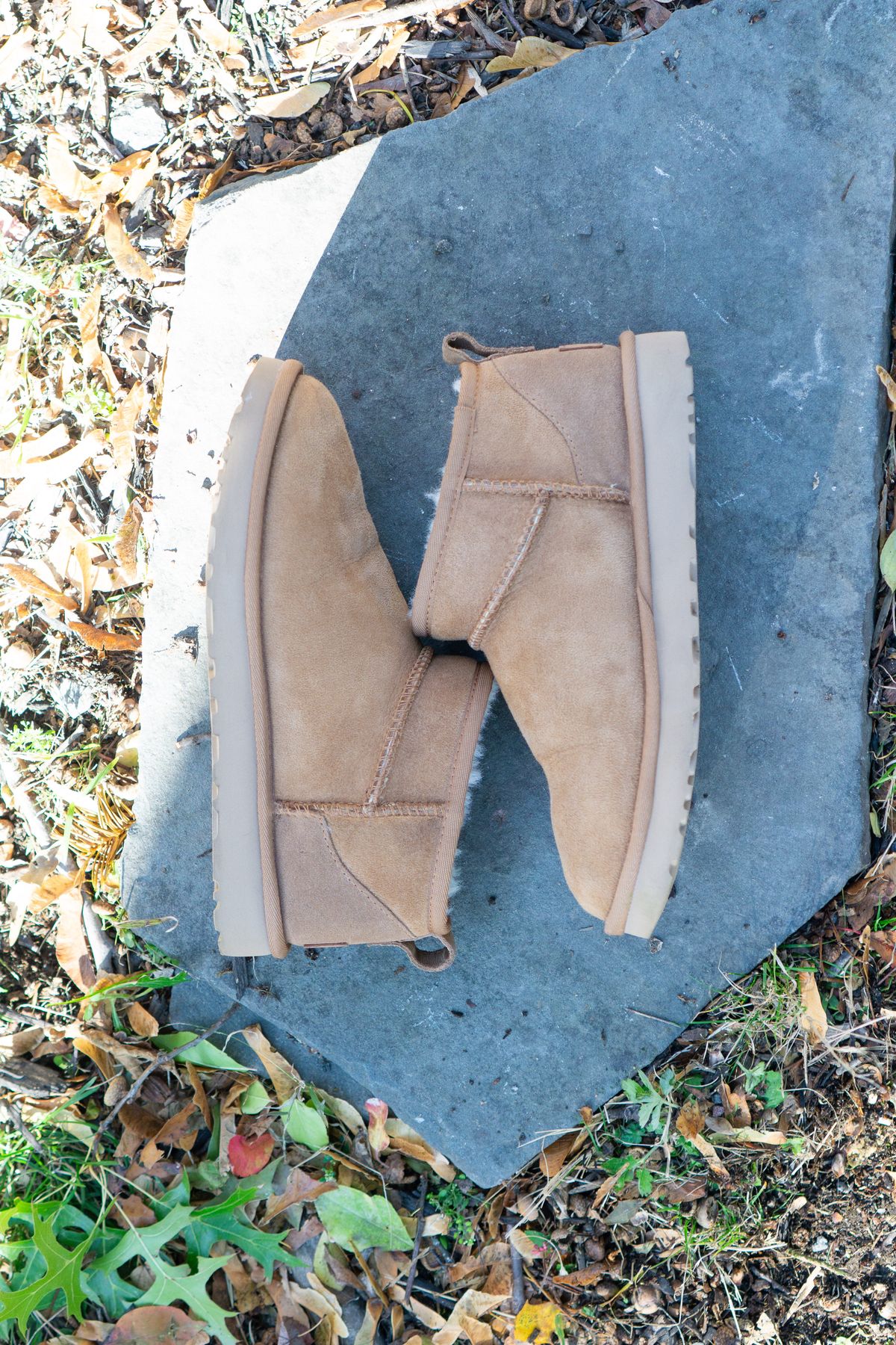 Photo by Barbaq on November 1, 2025 of the Ugg Classic Ultra Mini in Chestnut Sheepskin.