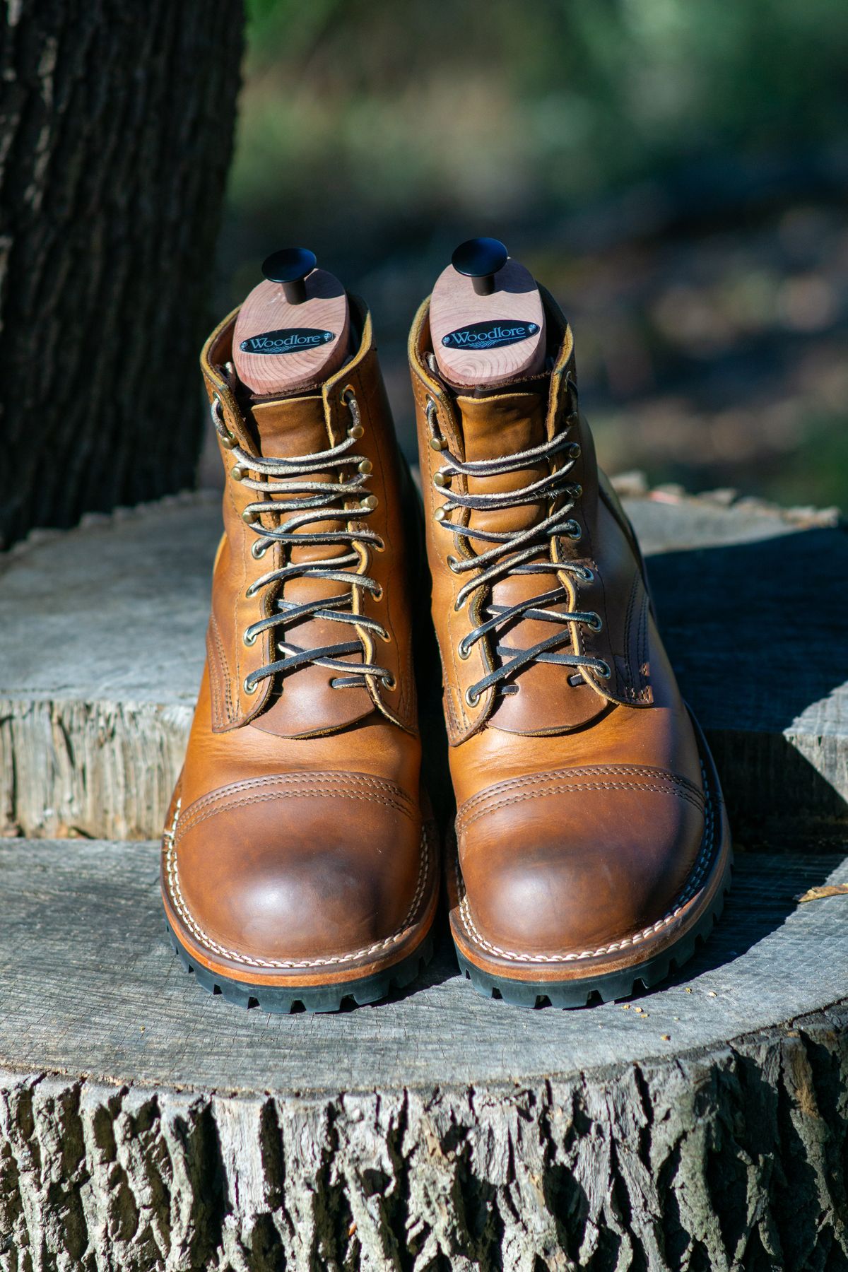 Photo by Barbaq on November 1, 2025 of the Nicks MTO in Horween Spokane Honey.