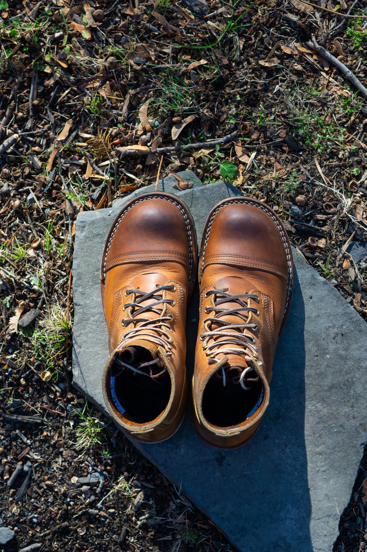 Photo by Barbaq on December 1, 2025 of the Nicks MTO in Horween Spokane Honey.