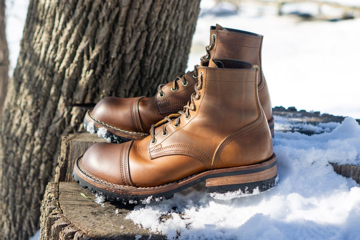 Photo by Barbaq on February 4, 2026 of the Nicks MTO in Horween Spokane Honey.