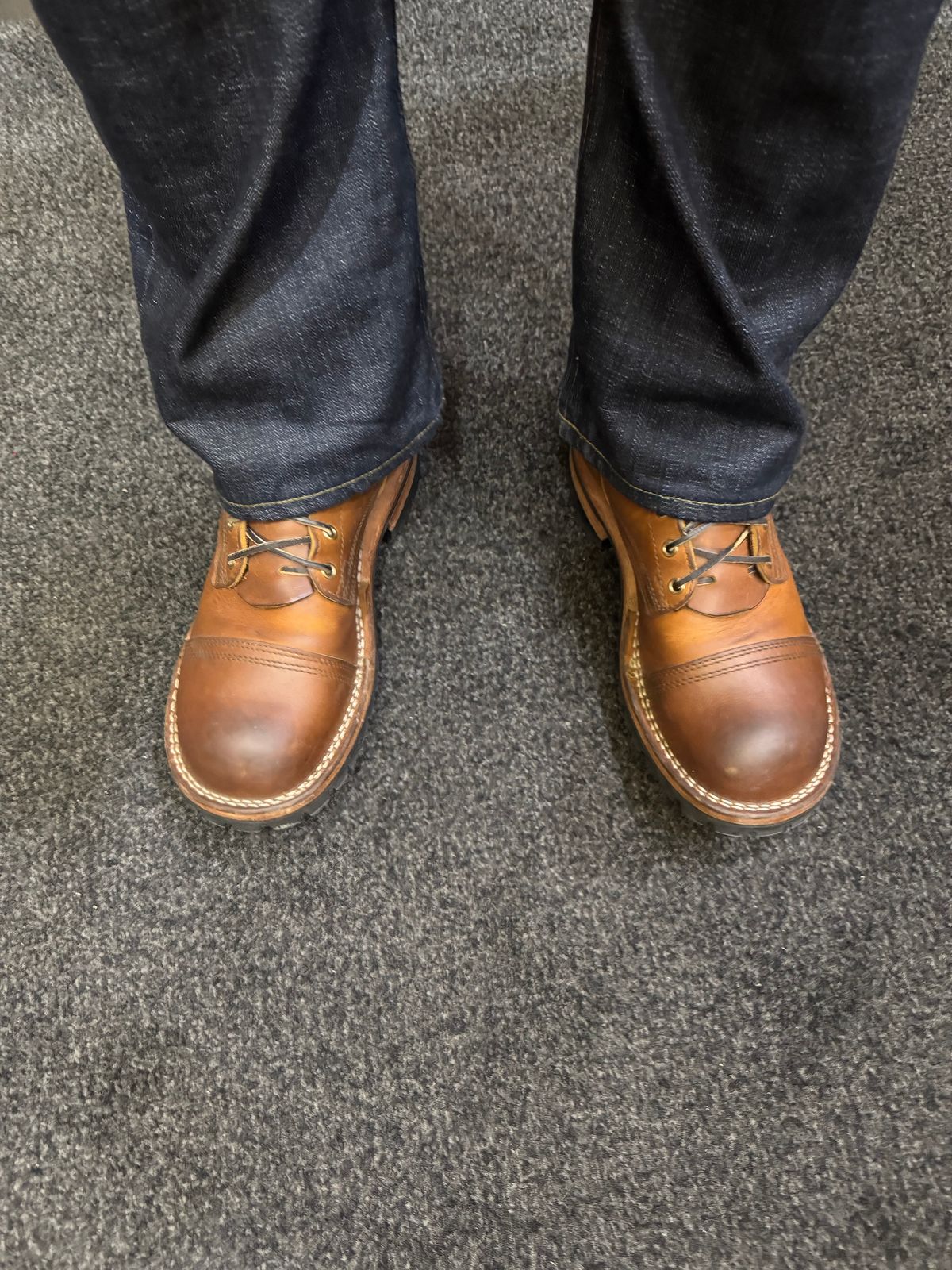 Photo by Barbaq on April 3, 2026 of the Nicks MTO in Horween Spokane Honey.