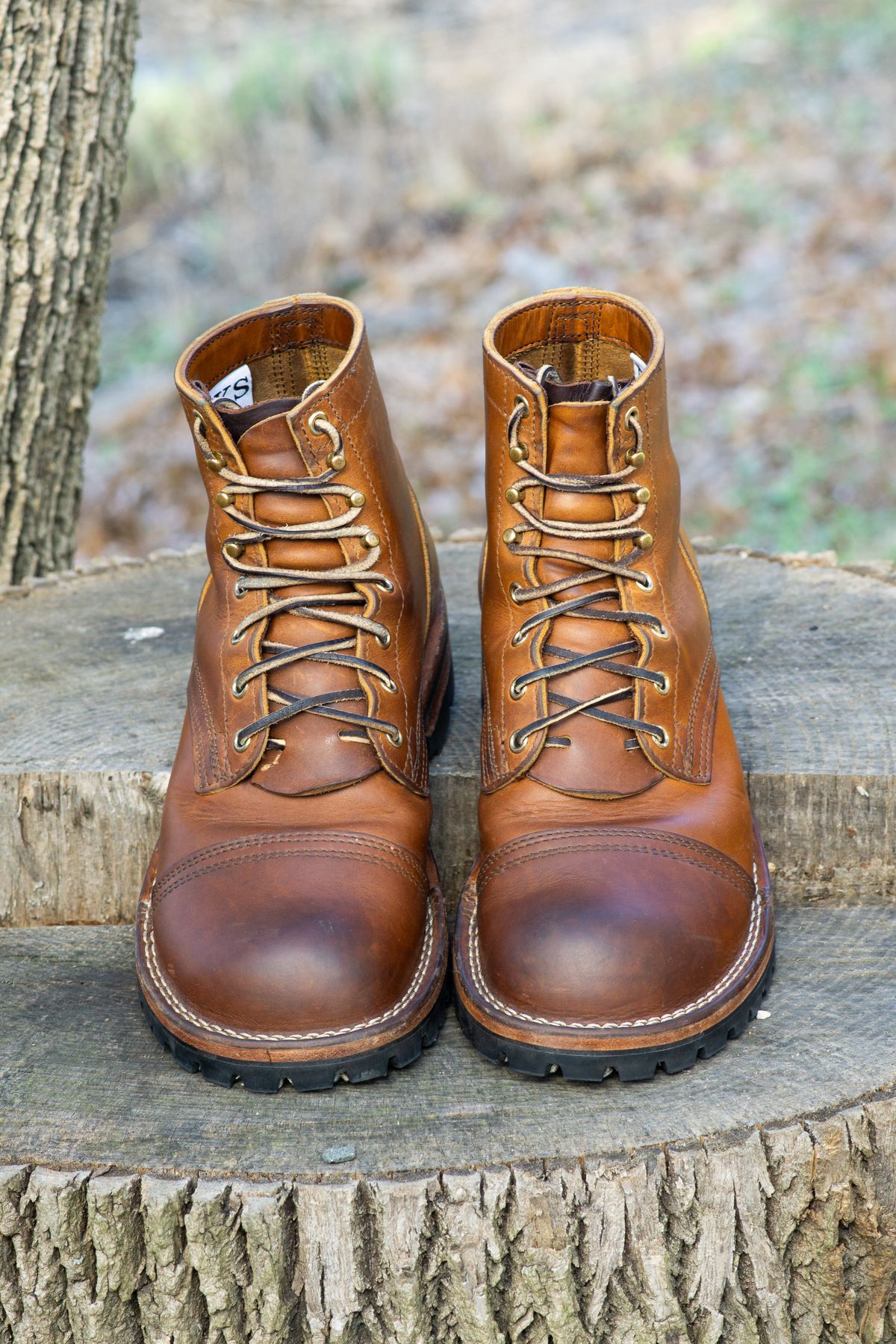 Photo by Barbaq on April 4, 2026 of the Nicks MTO in Horween Spokane Honey.