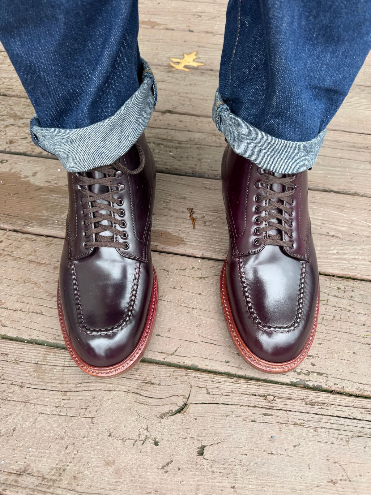Photo by Barbaq on March 6, 2026 of the Alden Indy Boot in Horween Color 8 Shell Cordovan.
