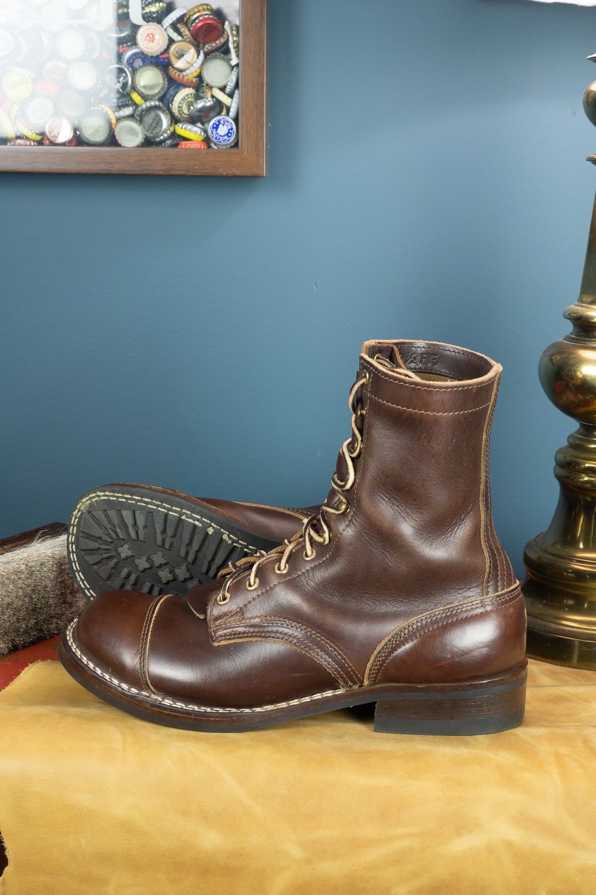 Photo by Barbaq on July 7, 2025 of the Nicks Trooper in Horween Brown Chromexcel.
