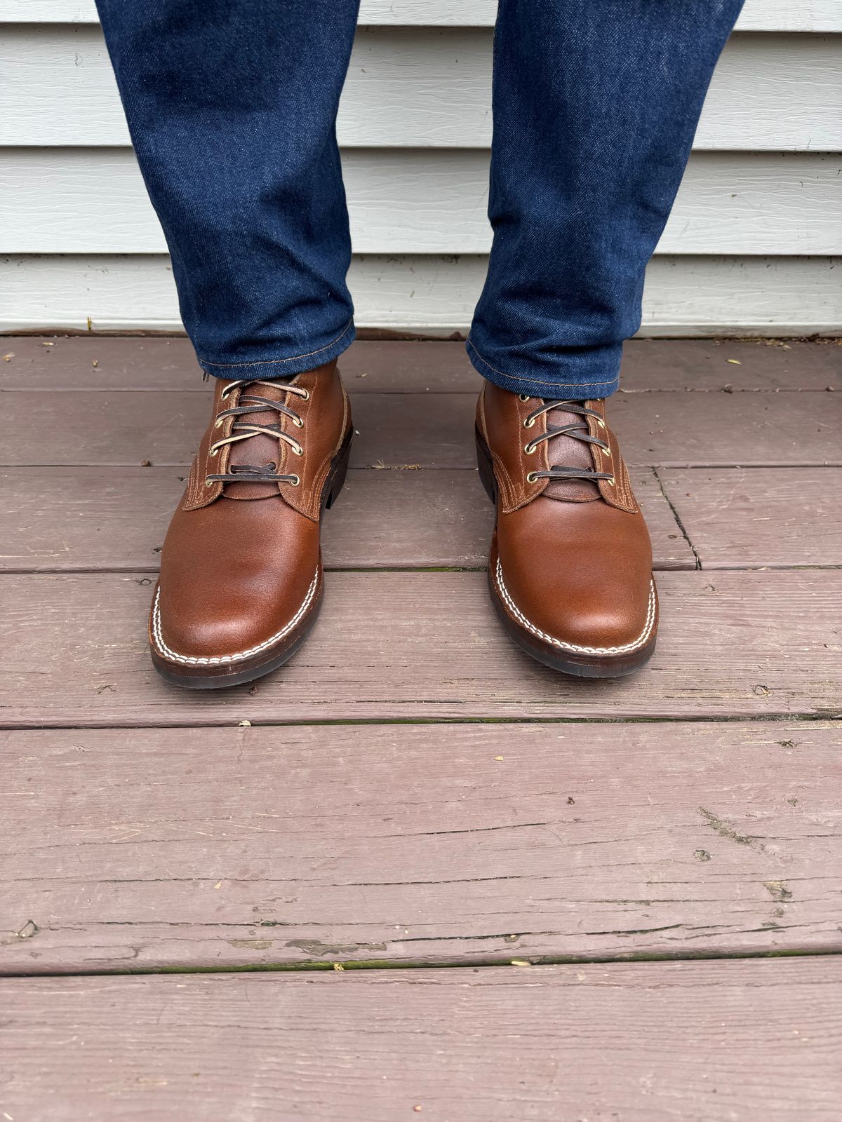 Photo by Barbaq on April 22, 2026 of the Nicks 1925 Last Dress Boot in Horween Ember Waxed Flesh.